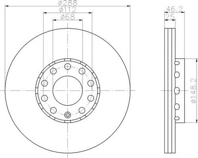 Disc frana AUDI A4 (8D2, B5) - Cod intern: W201135