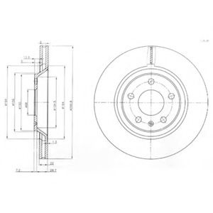 Disc frana AUDI A4 Cabriolet (8H7, B6, 8HE, B7) (2002 - 2009) DELPHI BG3997