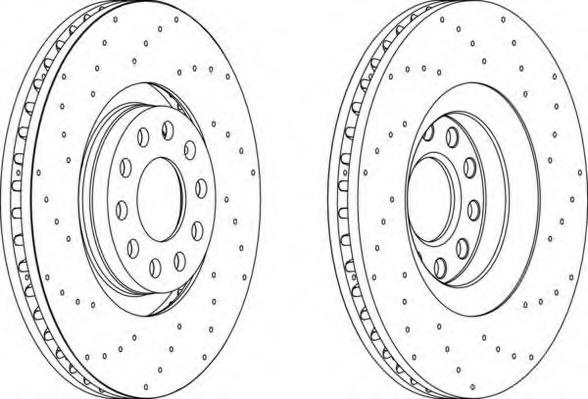 Disc frana AUDI A4 limuzina (8D2, B5), AUDI A8 limuzina (4D2, 4D8), AUDI A6 limuzina (4B2, C5) - FERODO DDF1422