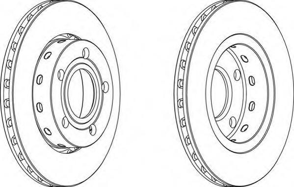 Disc frana AUDI A4 limuzina (8D2, B5), VW PASSAT limuzina (3B2), VW PASSAT Variant (3B5) - FERODO DDF1887