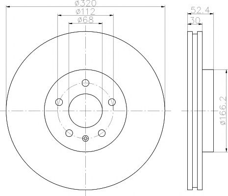 Disc frana AUDI A5 Cabriolet (8F7) - Cod intern: W