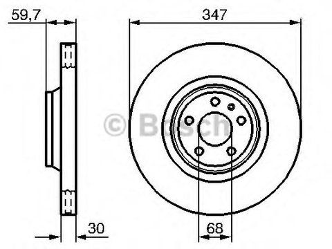 Disc frana AUDI A6 (4F2, C6) (2004 - 2011) BOSCH 0 986 479 260