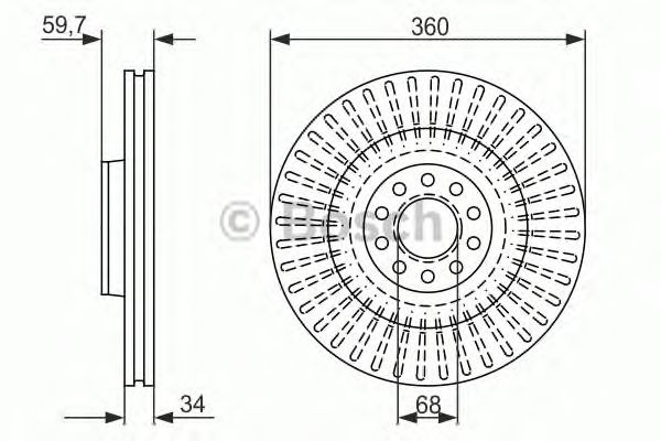 Disc frana AUDI A6 (4F2, C6) - Cod intern: W20270159 - LIVRARE DIN STOC in 24 ore!!!