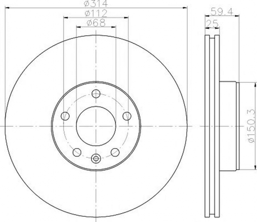 Disc frana AUDI A6 4F2 C6 TEXTAR 92132205