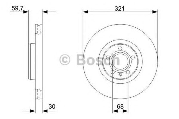 Disc frana AUDI A6 Allroad 4FH C6 BOSCH 0986479300