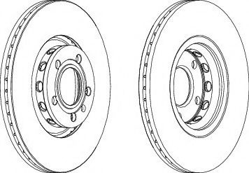 Disc frana AUDI A6 Avant (4A, C4) (1994 - 1997) FERODO DDF1706C