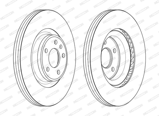 Disc frana # Audi A7 2017 2018 2019 2020 2021 2022 2023 2024 2025 # DDF2597C 1 # FERODO