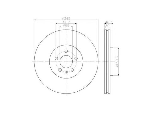 Disc frana Audi AUDI A4 Cabriolet (8H7, B6, 8HE, B7) 2002-2009 #2 09A81511