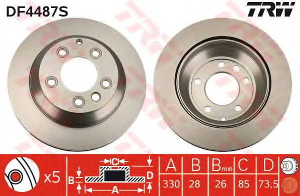 Disc frana AUDI Q7 (4L) - Cod intern: W20009651 - LIVRARE DIN STOC in 24 ore!!!