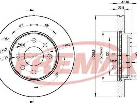 Disc frana BD-2559 FREMAX pentru Daewoo Nubira Daewoo Musso Chevrolet Nubira