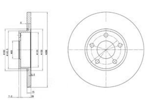 Disc frana BG2749 DELPHI pentru Audi 100 Audi A6 Audi A4