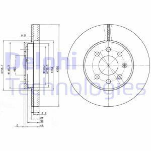 Disc frana BG3334 DELPHI pentru Daewoo Nubira Chevrolet Lacetti Chevrolet Nubira Chevrolet Optra Daewoo Orion