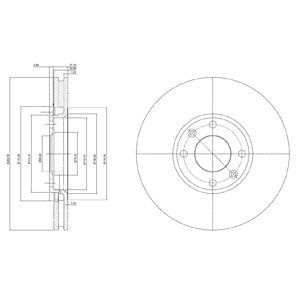 Disc frana BG3622 DELPHI pentru CitroEn C4 Peugeot 5008 Peugeot 308 CitroEn C3 CitroEn Xsara CitroEn Berlingo Peugeot 307 Peugeot 207 Peugeot Grand Peugeot Partner Peugeot Ranch CitroEn C5 Peugeot 206