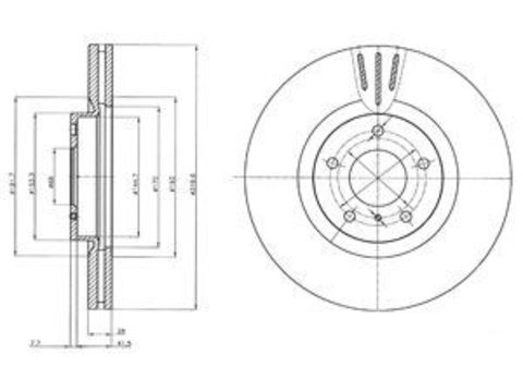 Disc frana BG4107 DELPHI pentru Nissan Murano