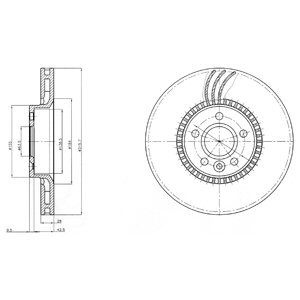 Disc frana BG4123 DELPHI pentru Volvo V60 Volvo S8