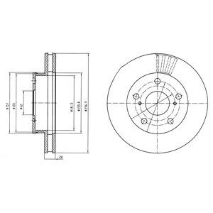 Disc frana BG4181 DELPHI pentru Toyota Hilux