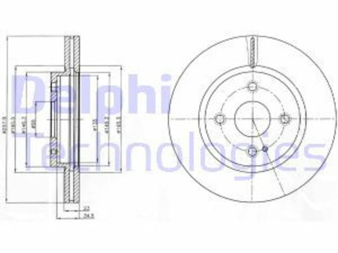 Disc frana BG4254C DELPHI pentru Mazda 2 Mazda Demio Mazda Mx-5