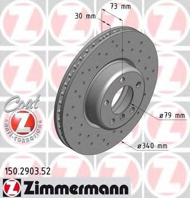 Disc frana BMW 1 (F20), BMW 3 (F30, F35, F80), BMW 3 Touring (F31) - ZIMMERMANN 150.2903.52