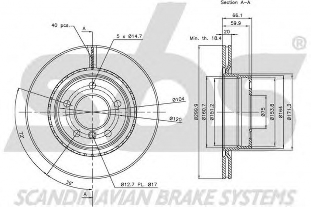 Disc frana BMW 3 E90 sbs 1815201558