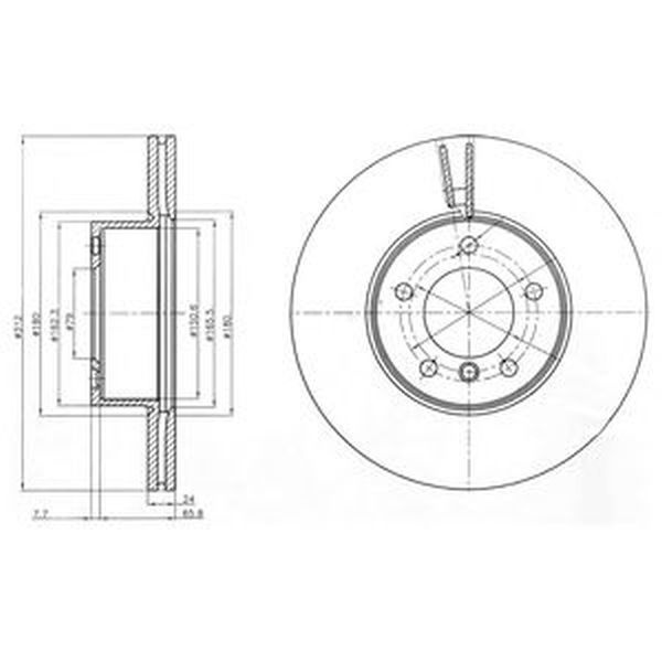 Disc frana BMW 3 F30 F35 F80 DELPHI BG4172C