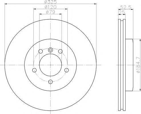 Disc frana BMW 3 limuzina (E46), BMW 3 cupe (E46), BMW 3 Touring (E46) - HELLA PAGID 8DD 355 107-661