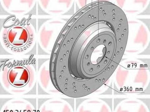 Disc frana BMW 3 limuzina (E90), BMW 3 cupe (E92), BMW 3 Cabriolet (E93) - ZIMMERMANN 150.3458.70