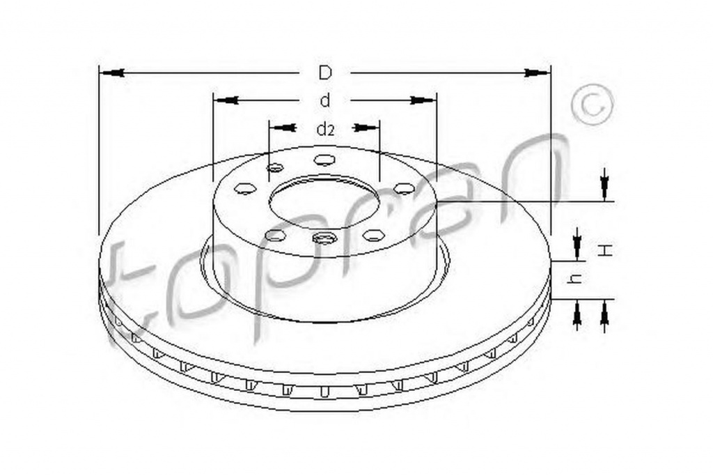 Disc frana BMW 5 E39 TOPRAN 501218