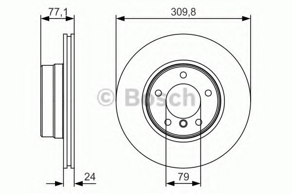 Disc frana BMW 5 (E60) (2003 - 2010) BOSCH 0 986 479 S29