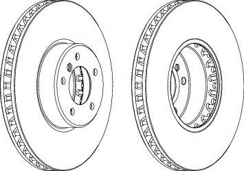 Disc frana BMW 5 (E60) (2003 - 2010) FERODO DDF1867C-1