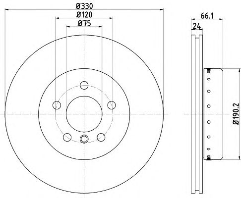 Disc frana BMW 5 Touring (F11) - Cod intern: W20270317 - LIVRARE DIN STOC in 24 ore!!!