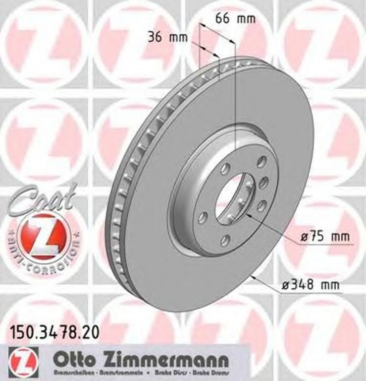 Disc frana BMW 5 Touring F11 ZIMMERMANN 150347820