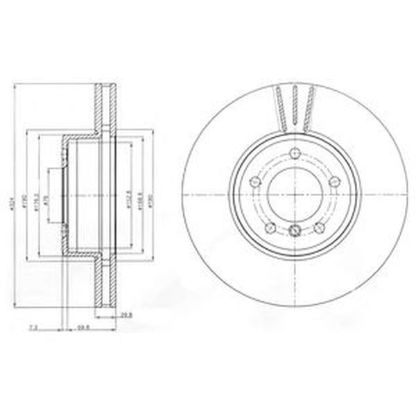 Disc frana BMW 6 Cabriolet E64 DELPHI BG9871C