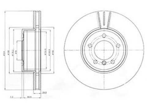 Disc frana BMW 6 E63 DELPHI BG9871