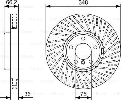 Disc frana BMW 6 Gran III (F06), Compartiment, 03.2012 - 10.2018 BOSCH 0 986 479 W20