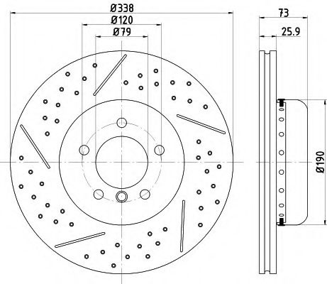 Disc frana BMW Seria 3 Cupe (E92) (2006 - 2013) TEXTAR 92266925 piesa NOUA
