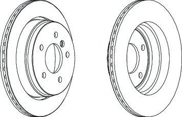 Disc frana BMW Seria 3 (E46) (1998 - 2005) FERODO DDF1581 piesa NOUA
