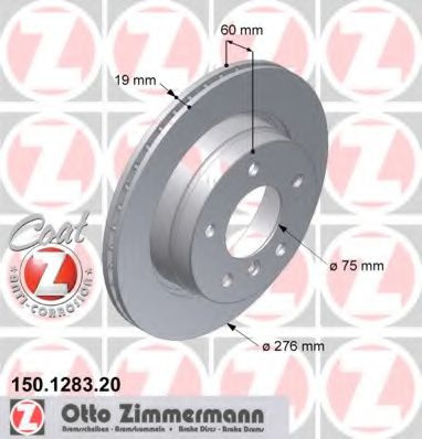 Disc frana BMW Seria 3 (E46) (1998 - 2005) ZIMMERMANN 150.1283.20 piesa NOUA