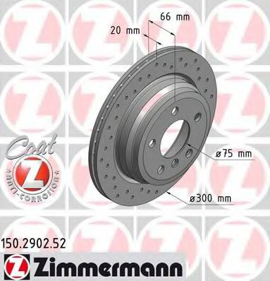 Disc frana BMW Seria 3 Touring (F31) (2011 - 2016) ZIMMERMANN 150.2902.52 piesa NOUA