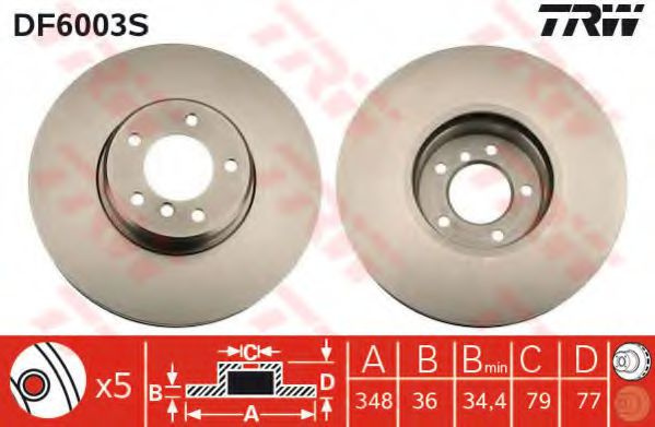 Disc frana BMW Seria 5 (E60) (2003 - 201