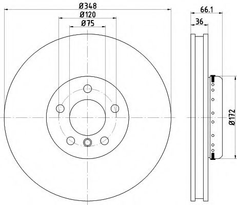Disc frana BMW Seria 5 (F10, F18) (2009 - 2016) TE