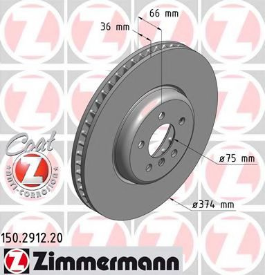 Disc frana BMW Seria 7 (F01, F02, F03, F04) (2008 - 2015) ZIMMERMANN 150.2912.20