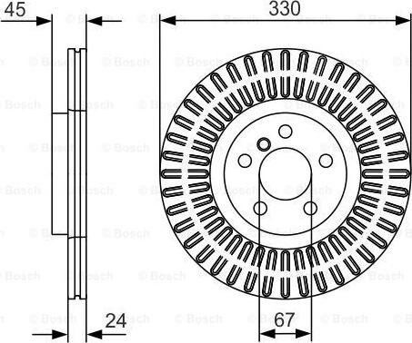 Disc frana BMW X2 (F39), Crossover, 11.2017 - BOSCH 0 986 479 C94