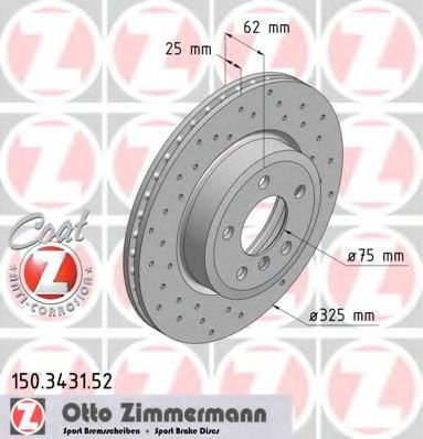 Disc frana BMW X3 (E83) (2004 - 2011) ZIMMERMANN 1