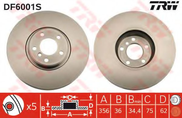 Disc frana BMW X5 (E53) (2000 - 2006) QWP WBD889