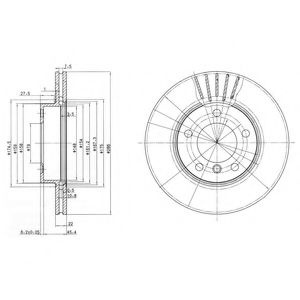 Disc frana BMW Z3 (E36) (1995 - 2003) DELPHI BG262