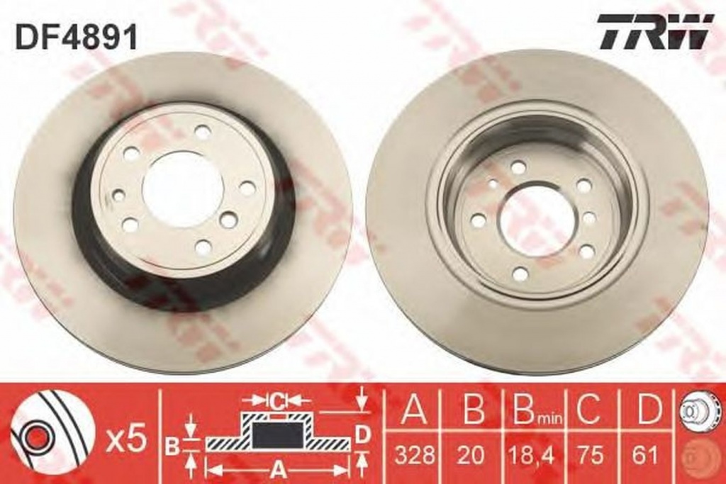 Disc frana BMW Z4 cupe E86 TRW DF4891