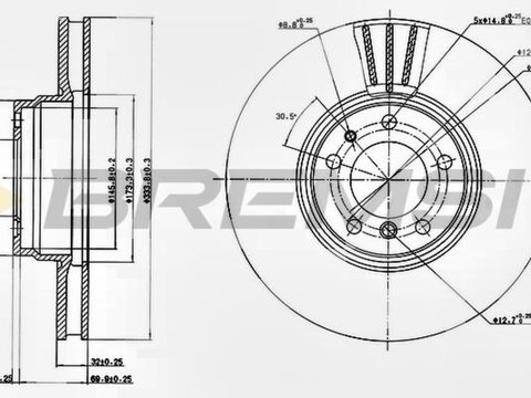 Disc frana BMW Z8 E52 BREMSI DBA832V