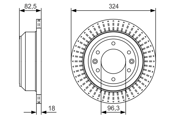 Disc frana BOSCH 0 986 479 U29 pentru HYUNDAI H-1 Travel (TQ) 2007-2023