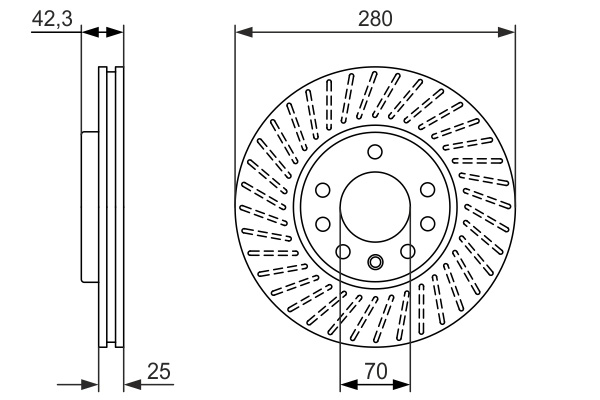 Disc frana BOSCH OPEL ASTRA H CLASSIC co