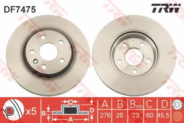 Disc frana CHEVROLET AVEO Limuzina (T300) (2011 - 